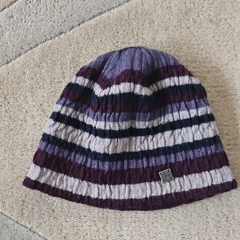 Smartwool Purple and Navy Knit Beanie